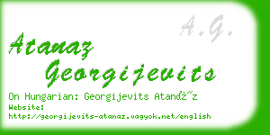 atanaz georgijevits business card